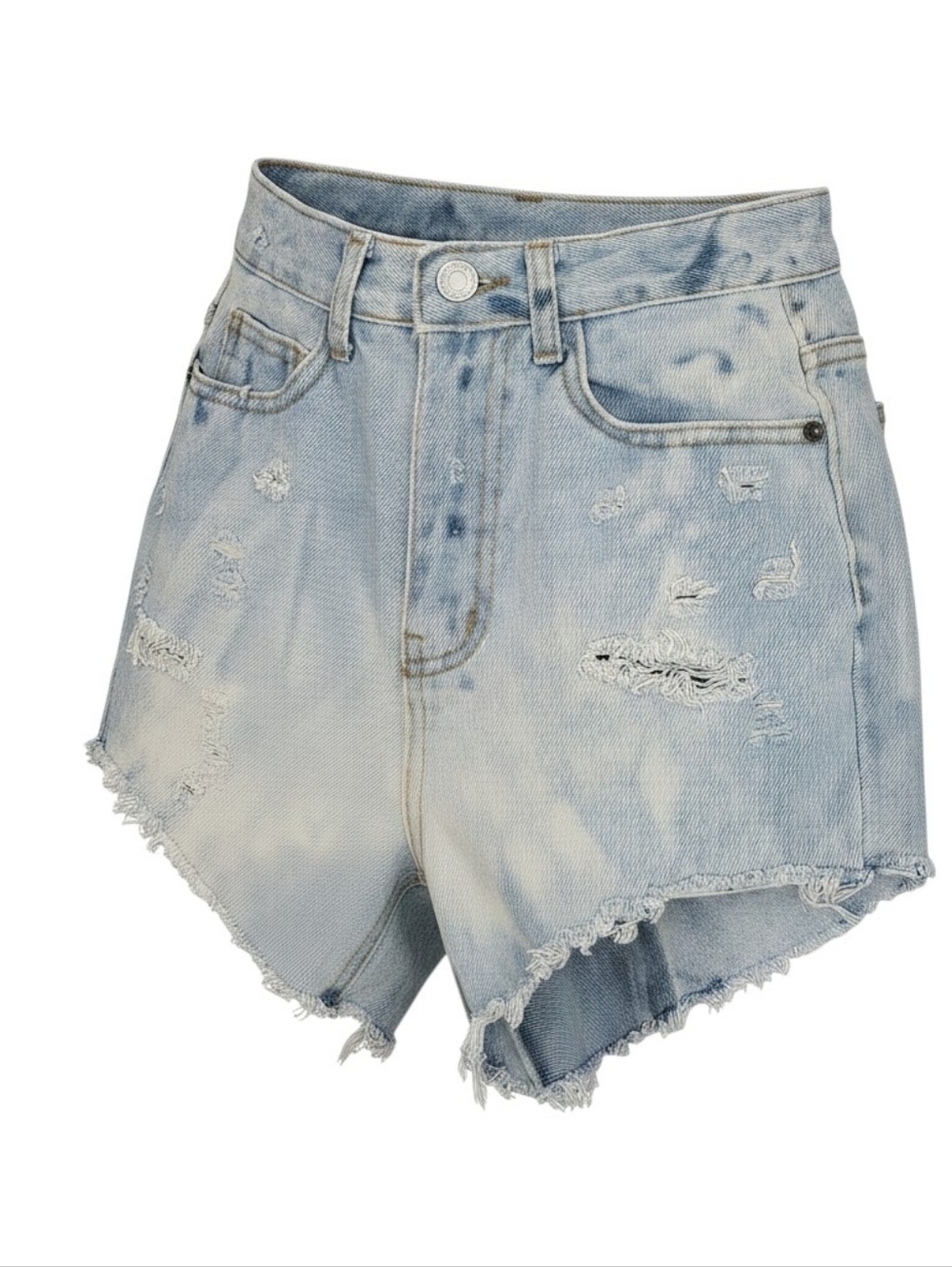 🪷4/$20🪷 Handmade Bleach washed High Rise Jean Cut Off Shorts Red White Blue